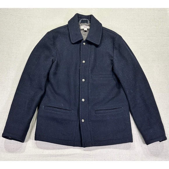 Wallace & Barnes Other - WALLACE‎ BARNES Men's Small Wool Navy Blue Metal Snap Jacket Quilt Liner J. Crew